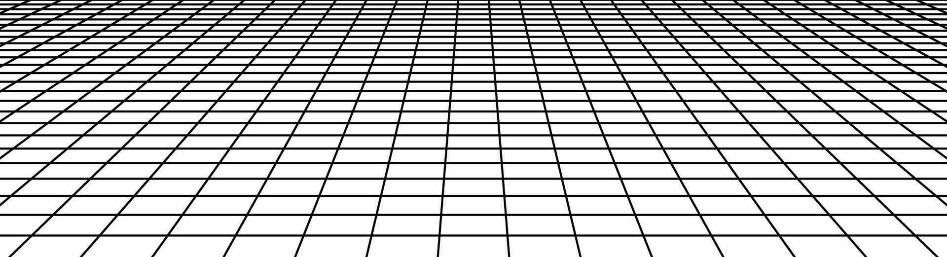 Black-and-white perspective grid artwork